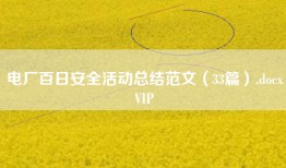 电厂百日安全活动总结范文（33篇）.docxVIP