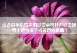 适合做手机铃声的歌曲手机铃声歌曲推荐「适合做手机铃声的歌曲」
