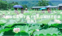 手机版指南针下载（手机指南针下载最新版）