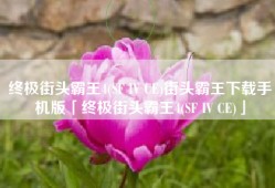 终极街头霸王4(SF IV CE)街头霸王下载手机版「终极街头霸王4(SF IV CE)」