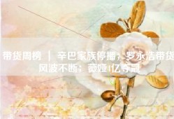 带货周榜 ｜ 辛巴家族停播；罗永浩带货风波不断；薇娅4亿夺冠