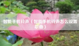 智能手机铃声（智能手机铃声怎么设置歌曲）