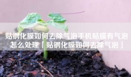 贴钢化膜如何去除气泡手机贴膜有气泡怎么处理「贴钢化膜如何去除气泡」