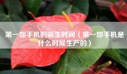 第一部手机的诞生时间（第一部手机是什么时候生产的）