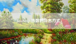JavaScript函数的命名方式