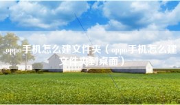 oppo手机怎么建文件夹（oppo手机怎么建文件夹到桌面）