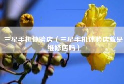 三星手机体验店（三星手机体验店就是维修店吗）