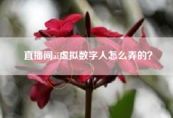 直播间ai虚拟数字人怎么弄的？