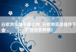 谷歌浏览器不能上网_谷歌浏览器插件下载及安装教程！