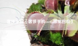 奢侈手机（奢侈手机vertu哪里回收）