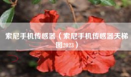 索尼手机传感器（索尼手机传感器天梯图2023）