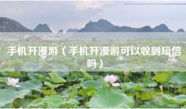 手机开漫游（手机开漫游可以收到短信吗）