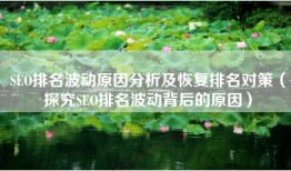 SEO排名波动原因分析及恢复排名对策（探究SEO排名波动背后的原因）