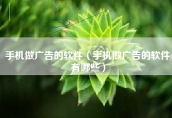 手机做广告的软件（手机做广告的软件有哪些）