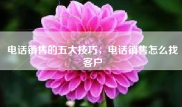 电话销售的五大技巧，电话销售怎么找客户