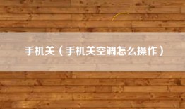 手机关（手机关空调怎么操作）