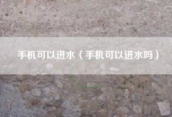 手机可以进水（手机可以进水吗）