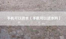 手机可以进水（手机可以进水吗）