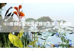 SEO搜索引擎优化试题及答案详解解析