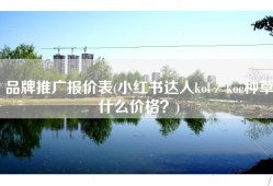 品牌推广报价表(小红书达人kol／koc种草什么价格？)