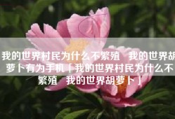 我的世界村民为什么不繁殖   我的世界胡萝卜有为手机「我的世界村民为什么不繁殖   我的世界胡萝卜」