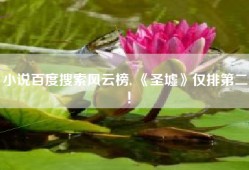 小说百度搜索风云榜, 《圣墟》仅排第二!！