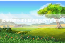 传统制造业线上精准获客的方式有哪些