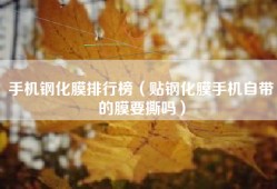 手机钢化膜排行榜（贴钢化膜手机自带的膜要撕吗）