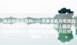 搞定你的小百科——苹果手机充电器的价格大揭秘！苹果手机充电器「搞定你的小百科——苹果手机充电器的价格大揭秘！」