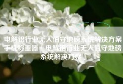 电解铝行业无人值守地磅系统解决方案手机称重器「电解铝行业无人值守地磅系统解决方案」
