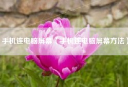 手机连电脑屏幕（手机连电脑屏幕方法）