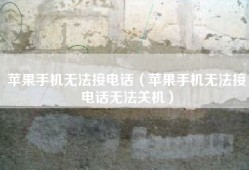 苹果手机无法接电话（苹果手机无法接电话无法关机）