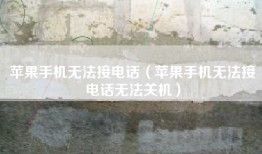 苹果手机无法接电话（苹果手机无法接电话无法关机）