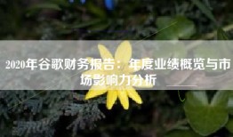 2020年谷歌财务报告：年度业绩概览与市场影响力分析
