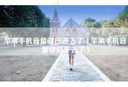 苹果手机音量键凹进去了（苹果手机音量键陷下去了）