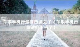 苹果手机音量键凹进去了（苹果手机音量键陷下去了）