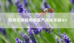 如何完美利用百度产品线来做SEO