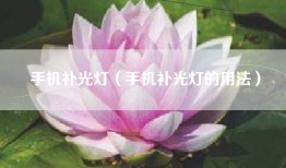 手机补光灯（手机补光灯的用法）
