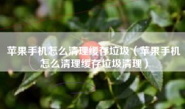 苹果手机怎么清理缓存垃圾（苹果手机怎么清理缓存垃圾清理）
