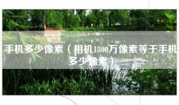 手机多少像素（相机1800万像素等于手机多少像素）