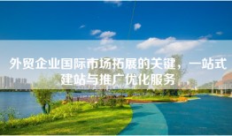 外贸企业国际市场拓展的关键，一站式建站与推广优化服务