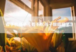 看手机孩子（看手机孩子眼睛瞎了）