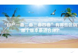 “日产一曲二曲三曲四曲”有哪些区别？哪个版本最适合你？