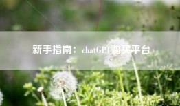 新手指南：chatGPT购买平台