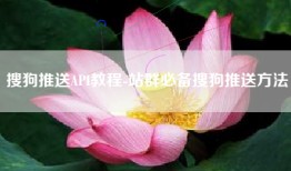 搜狗推送API教程-站群必备搜狗推送方法