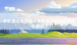 手机通话有回音（手机通话有回音有什么原因）