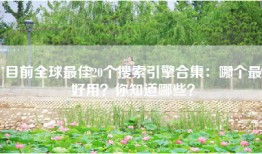 目前全球最佳20个搜索引擎合集：哪个最好用？你知道哪些？