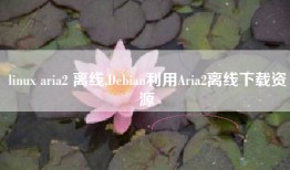 linux aria2 离线,Debian利用Aria2离线下载资源