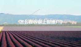 怎么在谷歌上做推广？