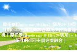 摩托罗拉moto razr 40 Ultra：骁龙8+ 6.9英寸的OLED主屏完美融合摩托罗拉折叠手机「摩托罗拉moto razr 40 Ultra：骁龙8+ 6.9英寸的OLED主屏完美融合」
